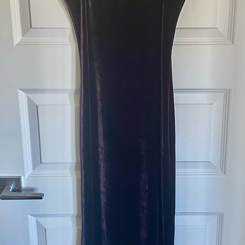Elegant Purple Velvet long dress Y2k